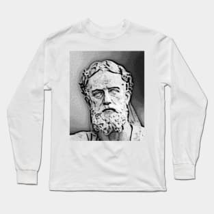 Xenophon Black And White Portrait | Xenophon Artwork 2 Long Sleeve T-Shirt